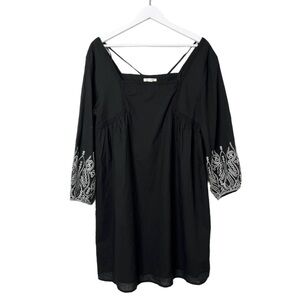 NWT‎ Francesca's Miami Embroidered Mini Dress in Black Women’s Size Medium